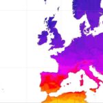 Mapa de la radiación solar en Europa