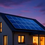 Home with solar panels